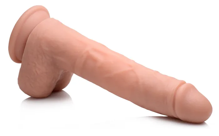 Vibrating Thrusting Remote Control Silicone Dildo 9 Inch Curve Toys Anal