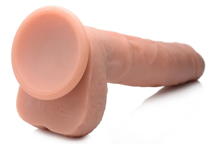 Vibrating Thrusting Remote Control Silicone Dildo 9 Inch Curve Toys Anal