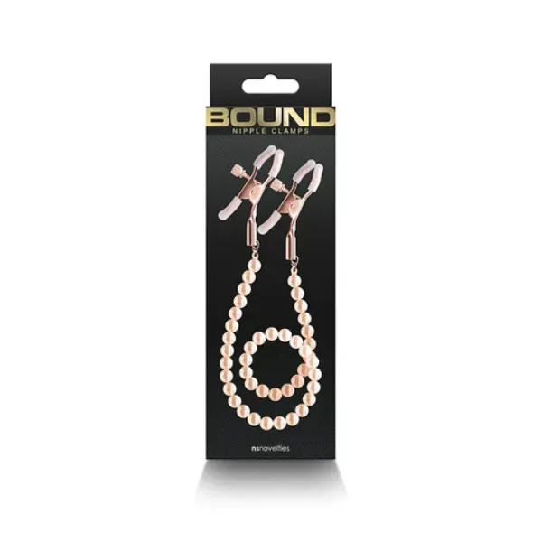Vibrators Bound Nipple Clamps DC1 Rose Gold OSAS Vibrators Bound Nipple Clamps DC1 Rose Gold OSAS