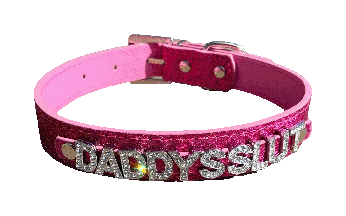 Vibrators Cat House Riot Daddys Slut Rhinestone Collar Choose Your Color