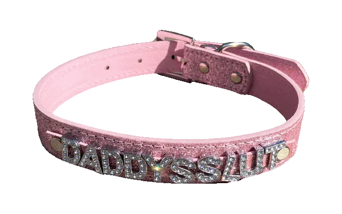 Vibrators Cat House Riot Daddys Slut Rhinestone Collar Choose Your Color