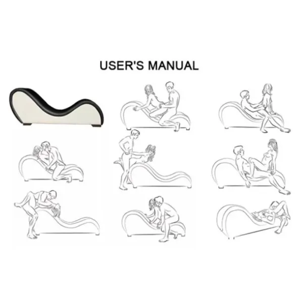 Vibrators OSAS Kama Sutra Mebon Chaise Love Lounge Studded and Quilted Black