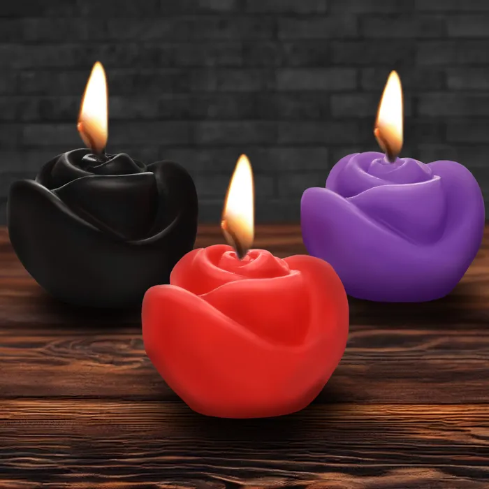 Vibrators XR Brands Fire Garden 3pc Rose Candle Set