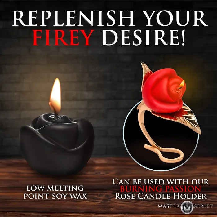 Vibrators XR Brands Fire Garden 3pc Rose Candle Set
