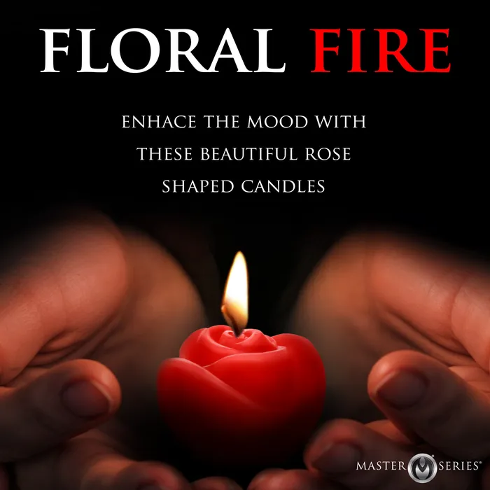 Vibrators XR Brands Fire Garden 3pc Rose Candle Set