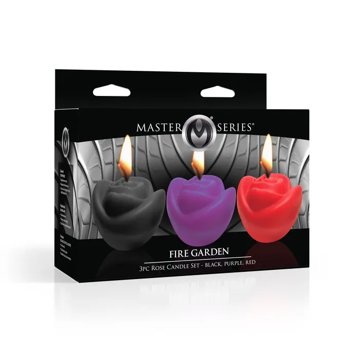 Vibrators XR Brands Fire Garden 3pc Rose Candle Set