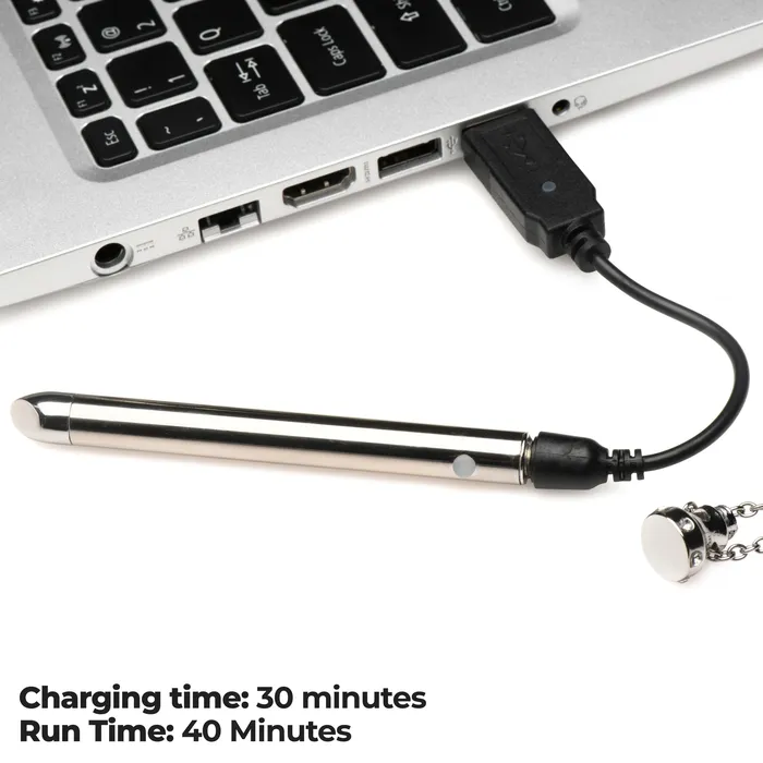XR Brands Anal 7X Vibrating Necklace Silver
