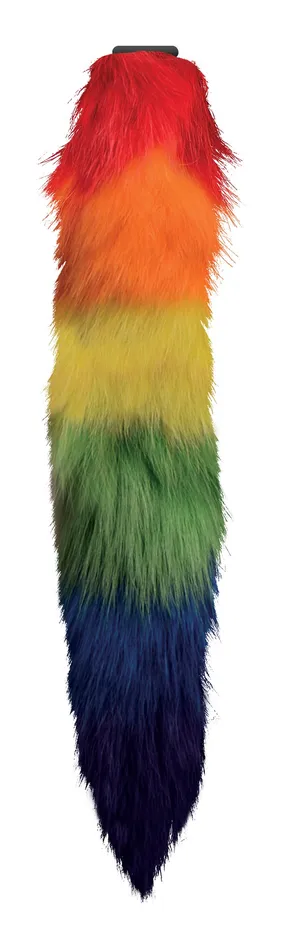 XR Brands Anal Interchangeable Rainbow Fox Tail