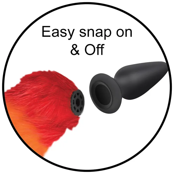 XR Brands Anal Interchangeable Rainbow Fox Tail