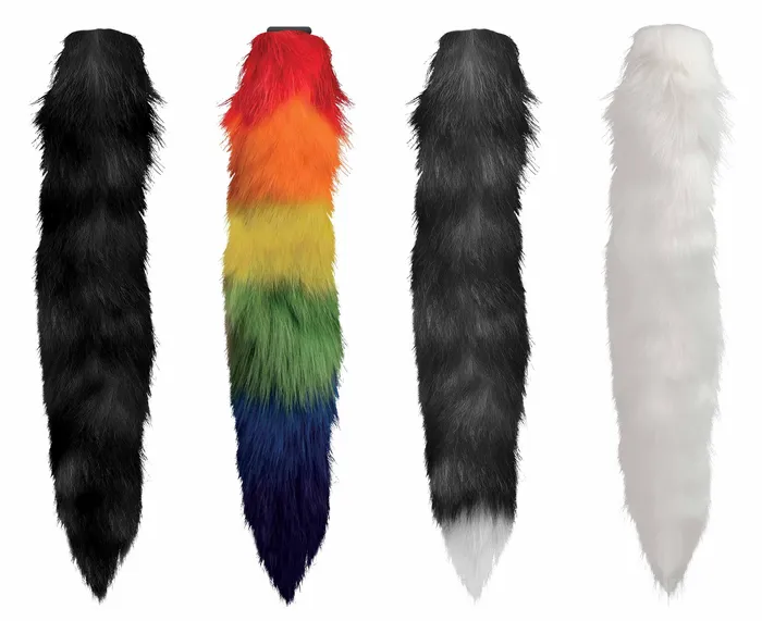 XR Brands Anal Interchangeable Rainbow Fox Tail
