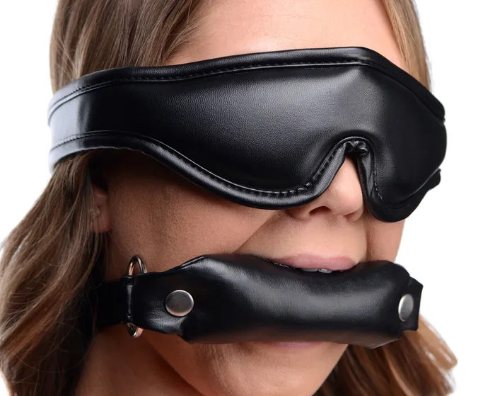 XR Brands Anal Padded Blindfold and Gag Set