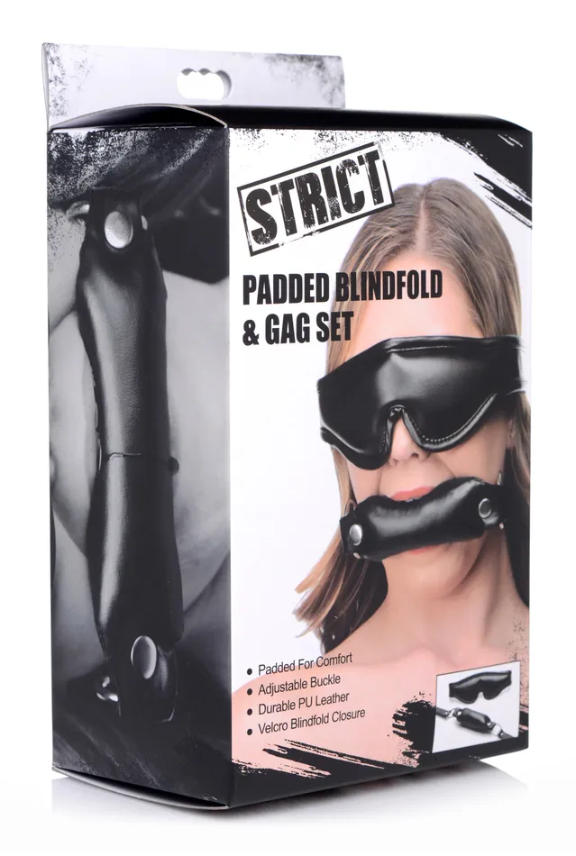 XR Brands Anal Padded Blindfold and Gag Set