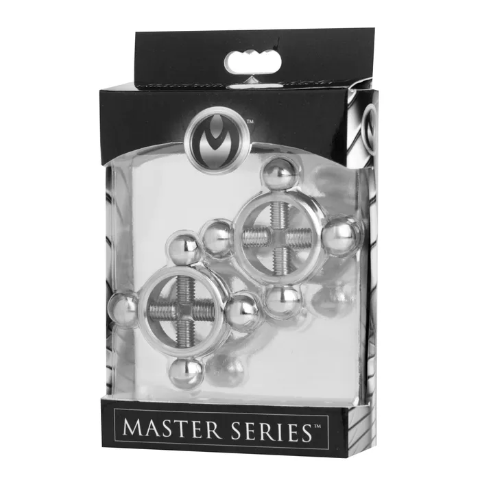 XR Brands Anal Stainless Steel Rings of Fire Nipple Press Set