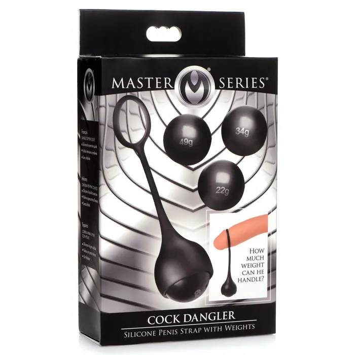 XR Brands Cock Dangler Silicone Penis Strap with Weights Male Sex Toys