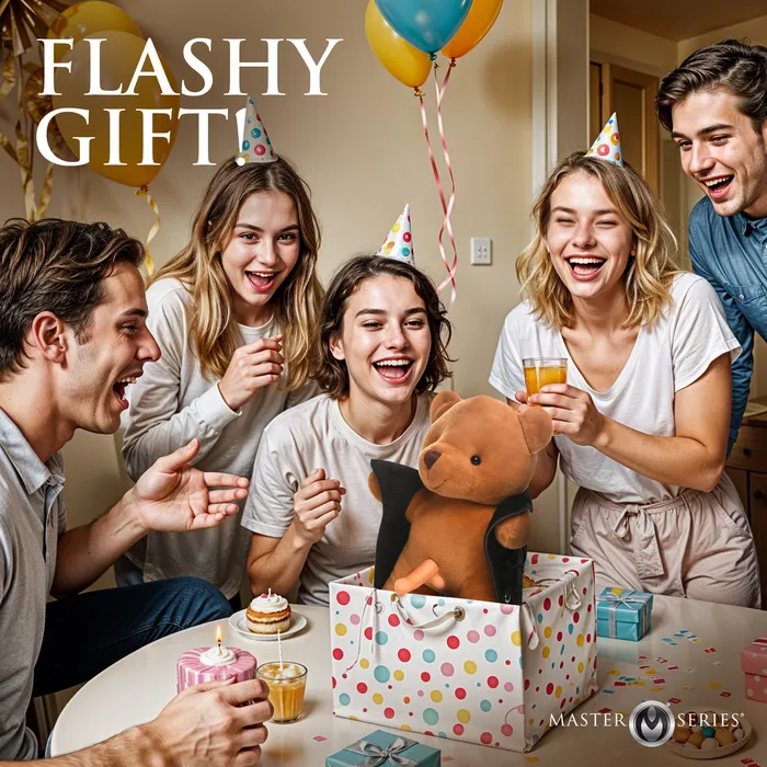 XR Brands Dildos The Flasher Exhibitionist Teddy Bear