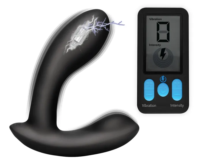 XR Brands EStim Pro Silicone Vibrating Prostate Massager with Remote Control Male Sex Toys