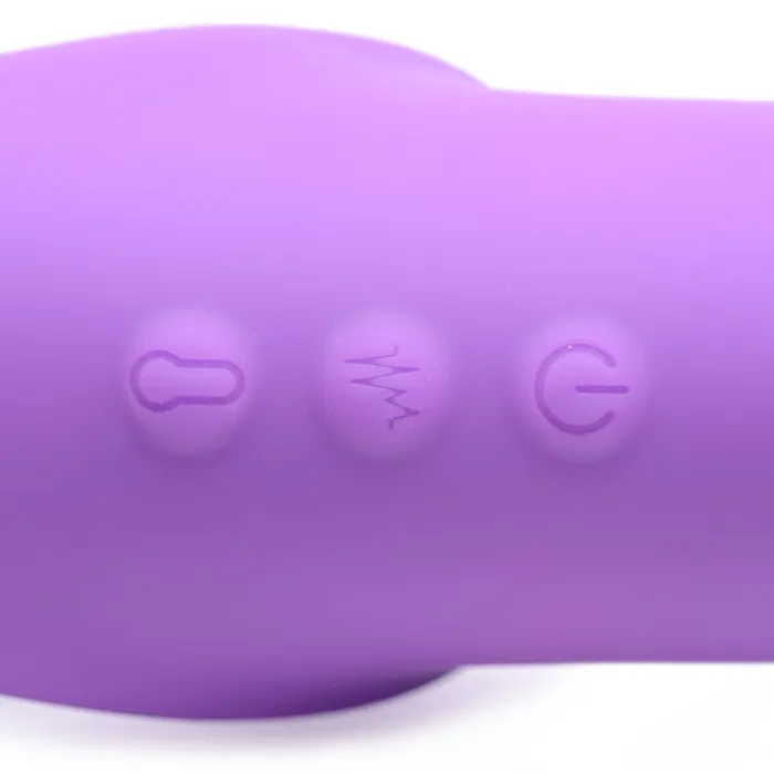 XR Brands Female Sex Toys 10X Remote Control ErgoFit GPulse Inflatable and Vibrating Strapless Strapon Purple