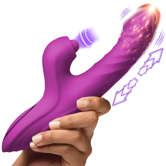 XR Brands Female Sex Toys Bumping Bunny Thrusting Pulsing Silicone Rabbit Vibrator XR Brands Female Sex Toys Bumping Bunny Thrusting Pulsing Silicone Rabbit Vibrator