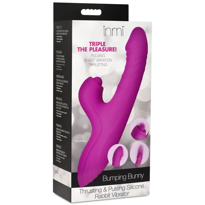XR Brands Female Sex Toys Bumping Bunny Thrusting Pulsing Silicone Rabbit Vibrator
