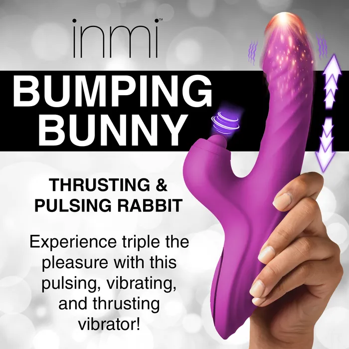 XR Brands Female Sex Toys Bumping Bunny Thrusting Pulsing Silicone Rabbit Vibrator