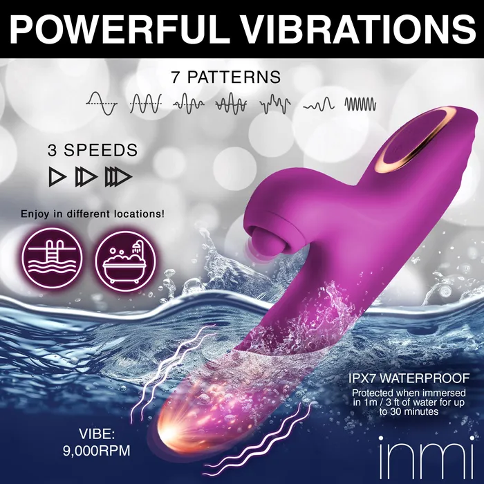 XR Brands Female Sex Toys Bumping Bunny Thrusting Pulsing Silicone Rabbit Vibrator