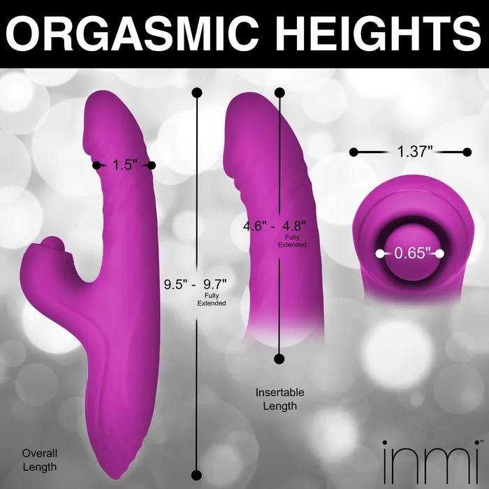 XR Brands Female Sex Toys Bumping Bunny Thrusting Pulsing Silicone Rabbit Vibrator