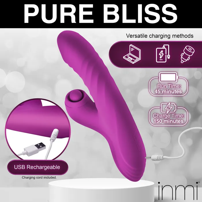 XR Brands Female Sex Toys Bumping Bunny Thrusting Pulsing Silicone Rabbit Vibrator