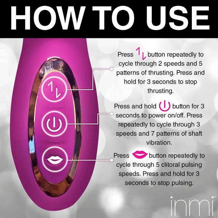 XR Brands Female Sex Toys Bumping Bunny Thrusting Pulsing Silicone Rabbit Vibrator