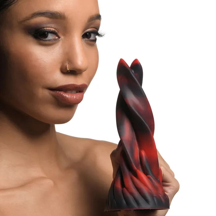 XR Brands Female Sex Toys Hell Kiss Twisted Tongues Silicone Dildo
