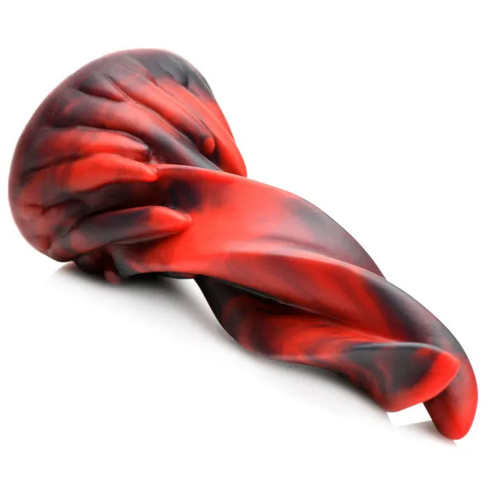 XR Brands Female Sex Toys Hell Kiss Twisted Tongues Silicone Dildo