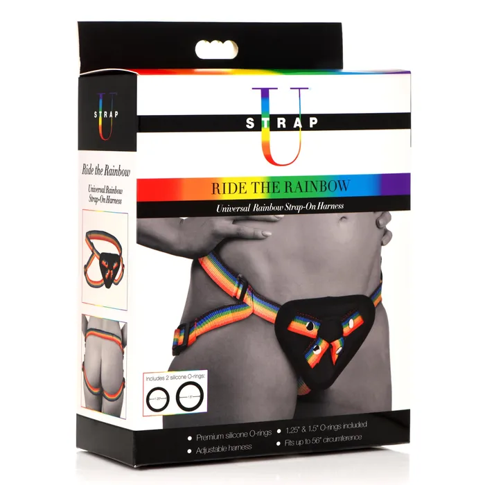 XR Brands Female Sex Toys Ride the Rainbow Universal Rainbow StrapOn Harness