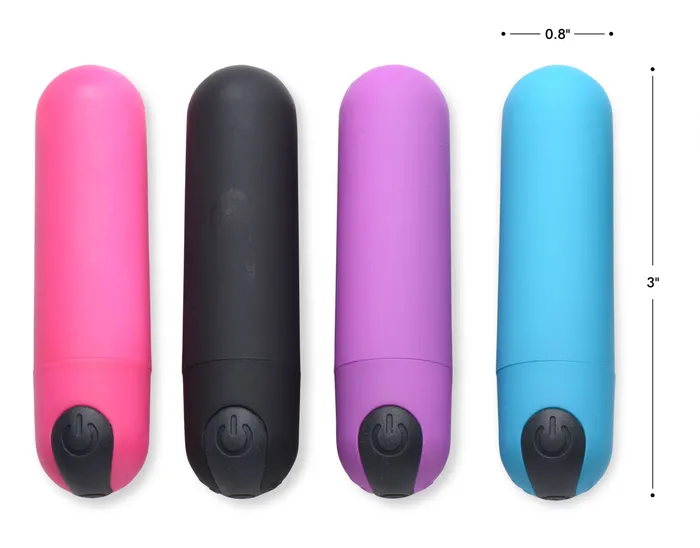 XR Brands Female Sex Toys Vibrating Bullet with Remote Control Blue