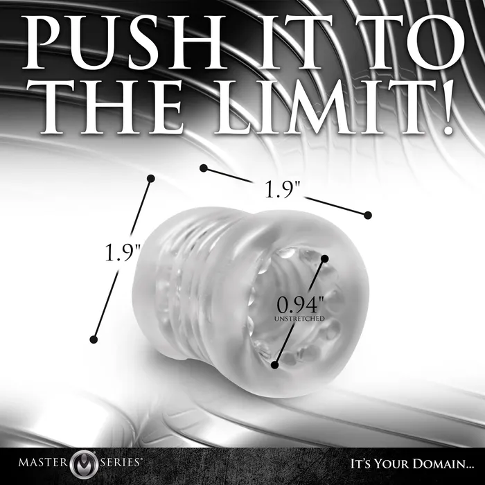 XR Brands Male Sex Toys Ball Stack Ball Stretcher Clear