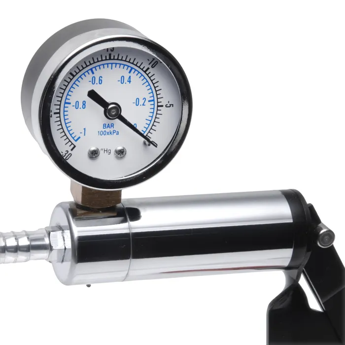 XR Brands Male Sex Toys Deluxe Steel Hand Pump