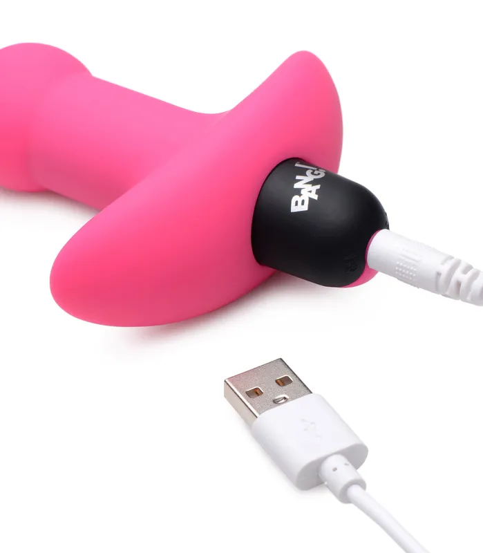 XR Brands Male Sex Toys Remote Control Vibrating Silicone Anal Beads Pink