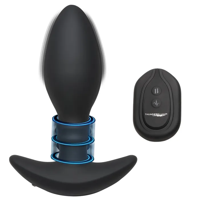 XR Brands Male Sex Toys Rim Slide 10X Sliding Ring Silicone Butt Plug with Remote XR Brands Male Sex Toys Rim Slide 10X Sliding Ring Silicone Butt Plug with Remote