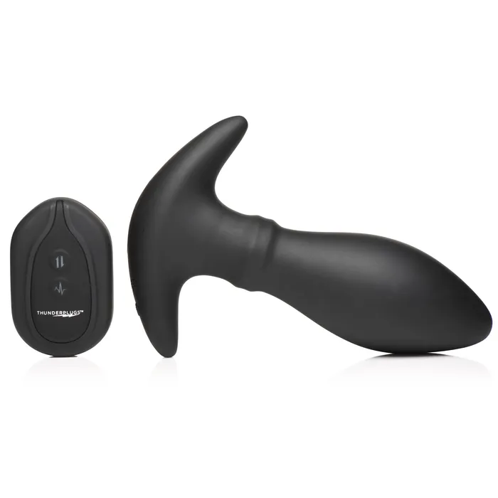 XR Brands Male Sex Toys Rim Slide 10X Sliding Ring Silicone Butt Plug with Remote