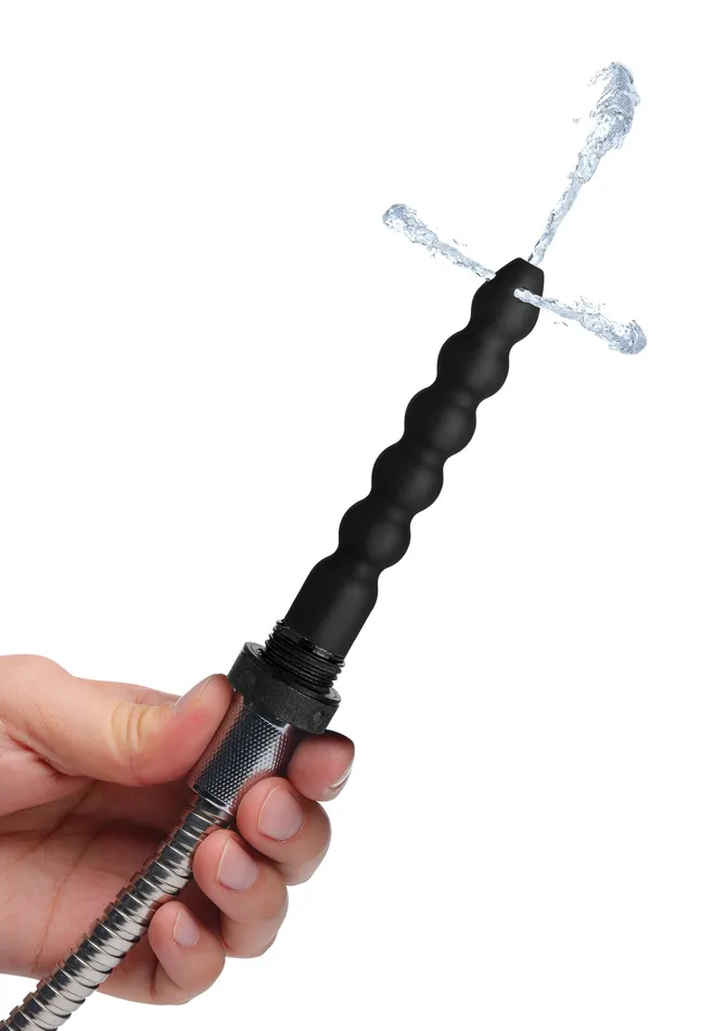 XR Brands Male Sex Toys Shower Head with Silicone Enema Nozzle
