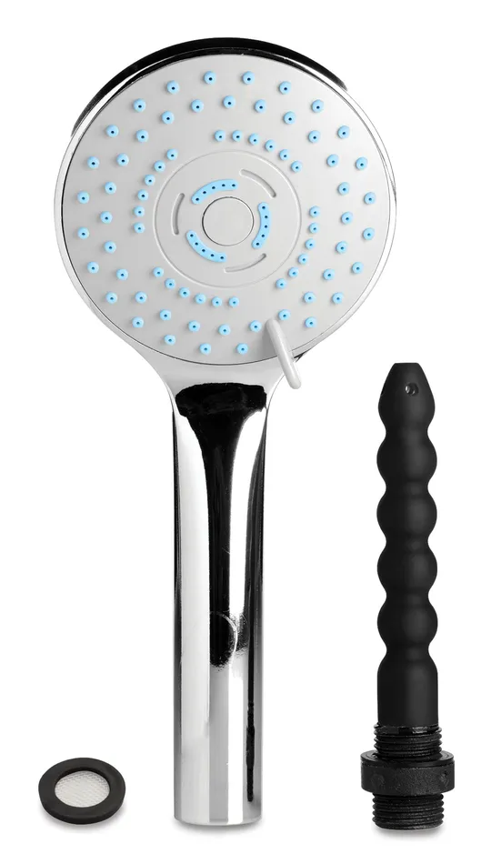 XR Brands Male Sex Toys Shower Head with Silicone Enema Nozzle