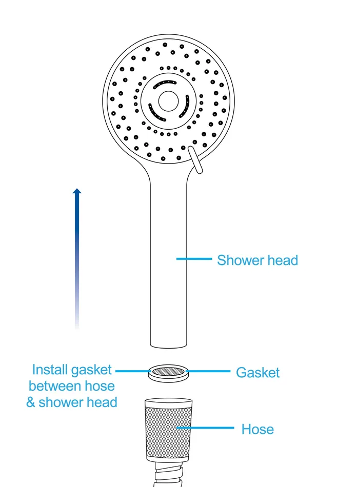 XR Brands Male Sex Toys Shower Head with Silicone Enema Nozzle