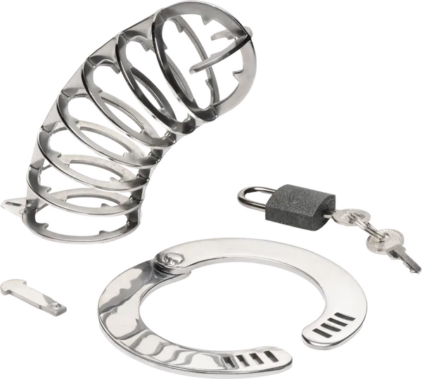 XR Brands Male Sex Toys Stainless Steel Spiked Chastity Cage