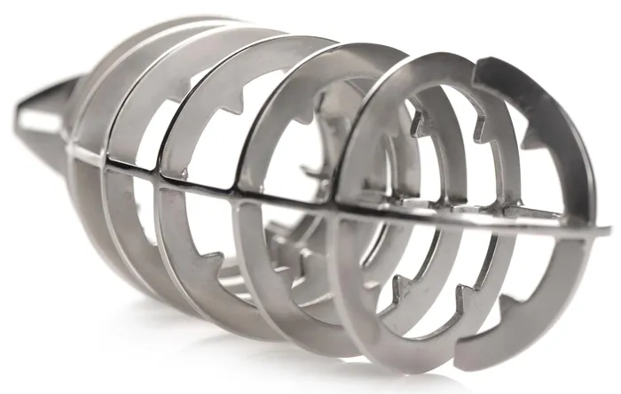 XR Brands Male Sex Toys Stainless Steel Spiked Chastity Cage