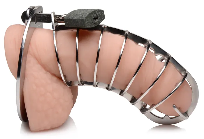 XR Brands Male Sex Toys Stainless Steel Spiked Chastity Cage