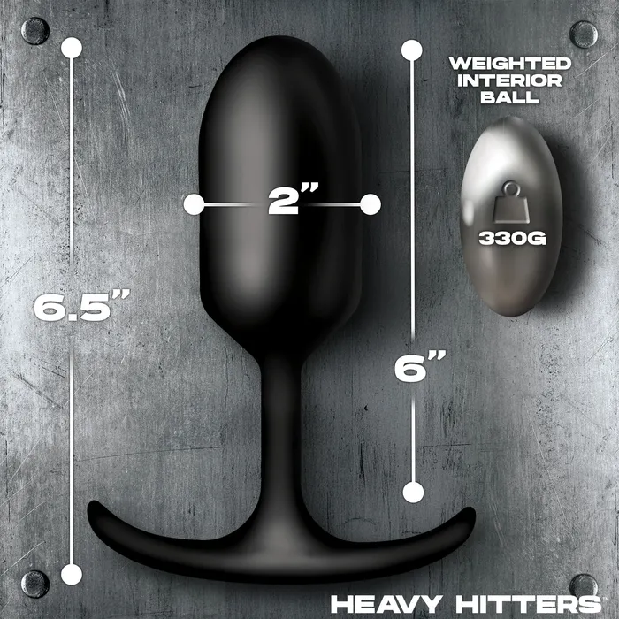 XR Brands Male Sex Toys Vibrating XL Weighted Silicone Anal Plug