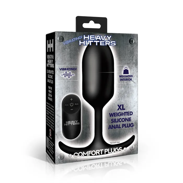 XR Brands Male Sex Toys Vibrating XL Weighted Silicone Anal Plug