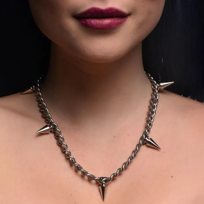 XR Brands Spiked Punk Necklace Vibrators