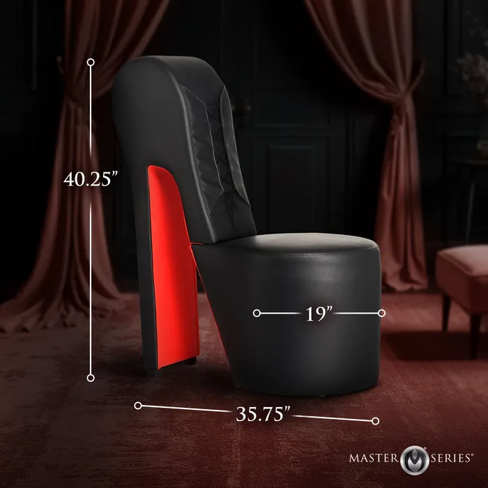 XR Brands Vibrators Pink Stiletto Corset Throne Chair Red