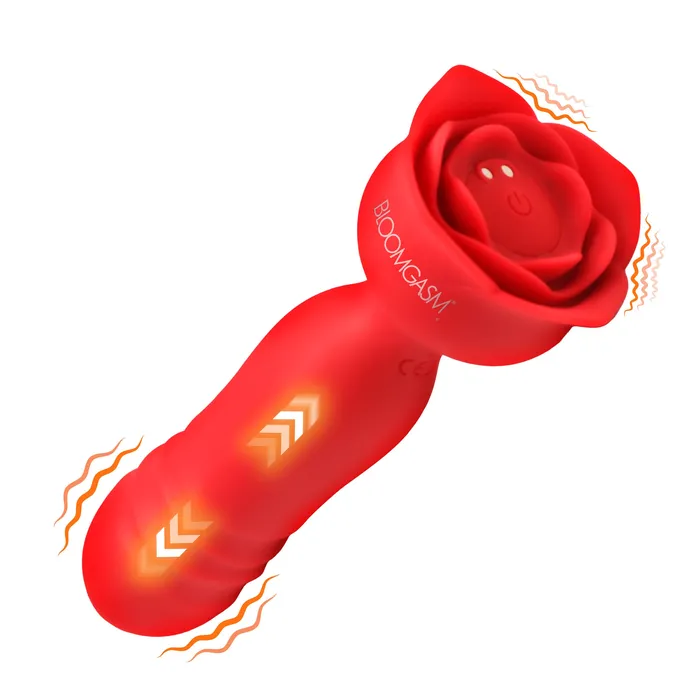 XR Brands Vibrators Rose Delight Silicone Thrusting Vibrator