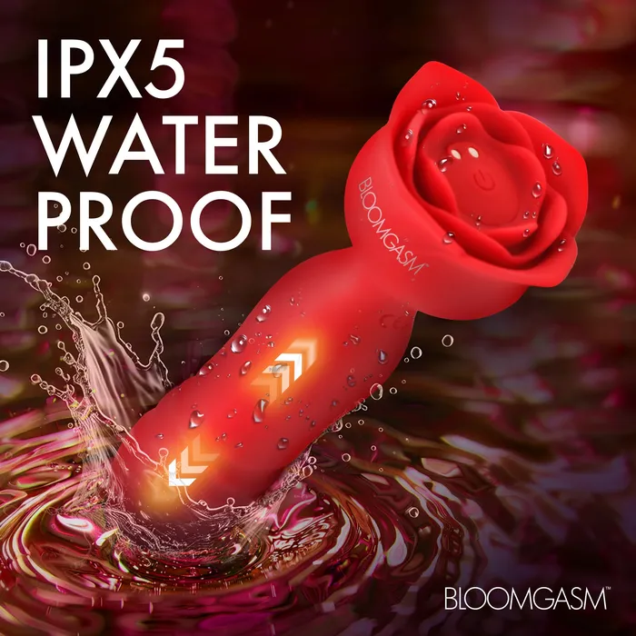 XR Brands Vibrators Rose Delight Silicone Thrusting Vibrator
