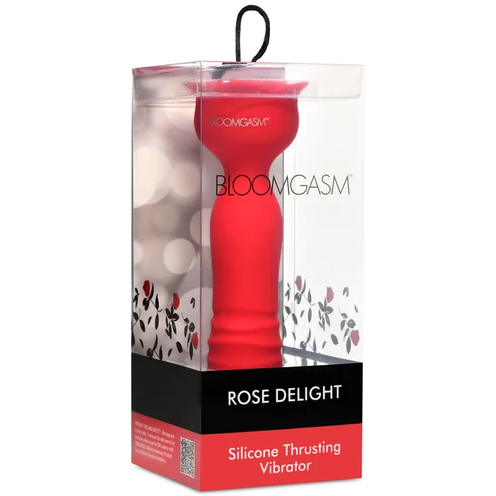XR Brands Vibrators Rose Delight Silicone Thrusting Vibrator